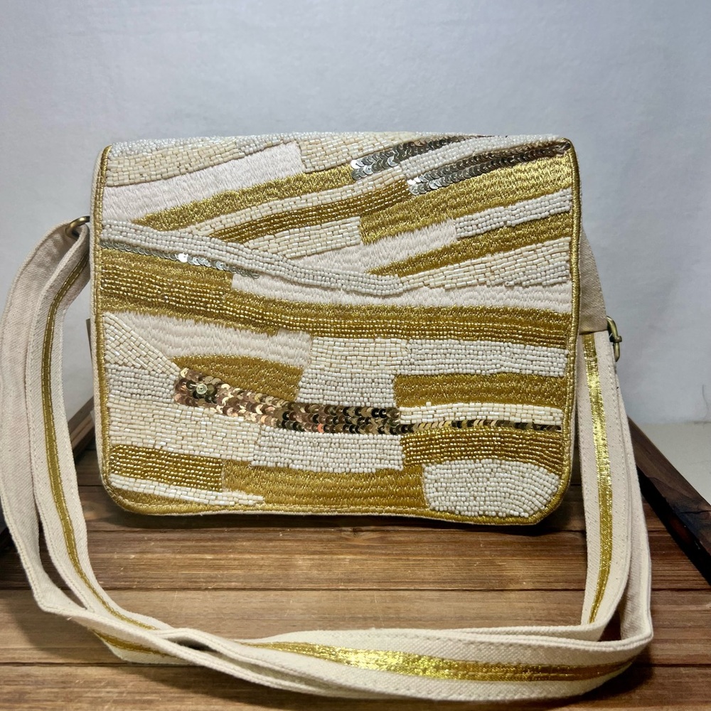 America & Beyond Beaded Bag
